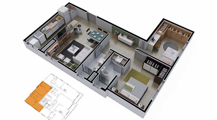 Residencial A. Koefender, planta (12 de 13)