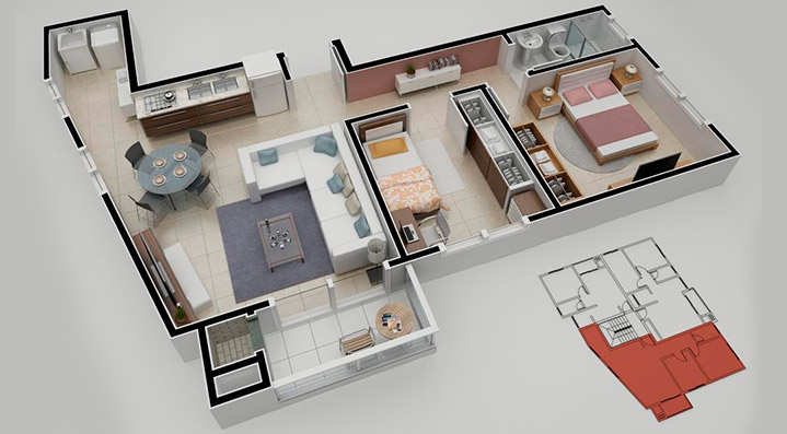 Residencial Luiza, planta (3 de 4)